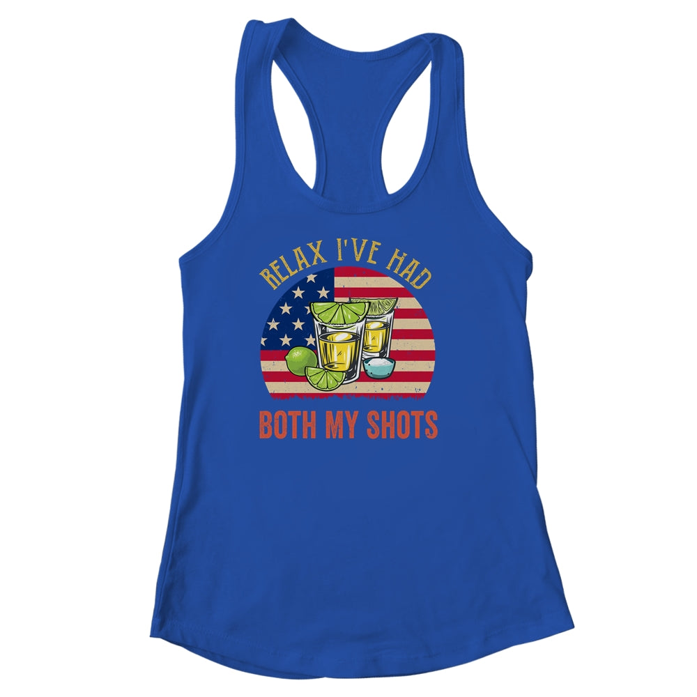 Relax I've Had Both My Shots Funny American Flag Patriotic Shirt & Tank Top | siriusteestore