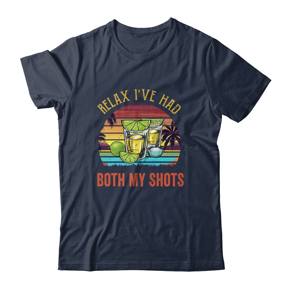 Relax I've Had Both My Shots Funny American Sunset Vintage Shirt & Tank Top | siriusteestore