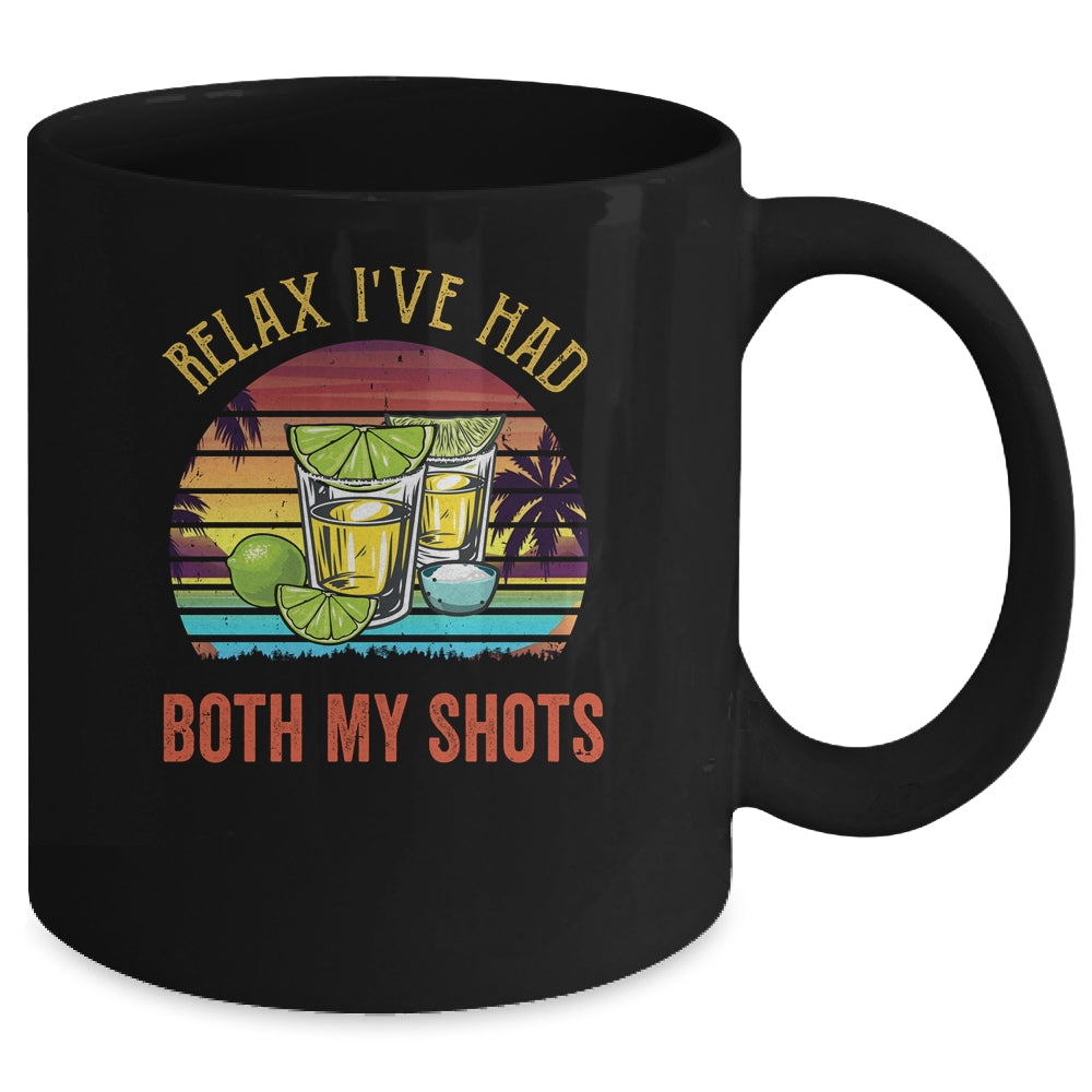 Relax I've Had Both My Shots Funny American Sunset Vintage Mug | siriusteestore