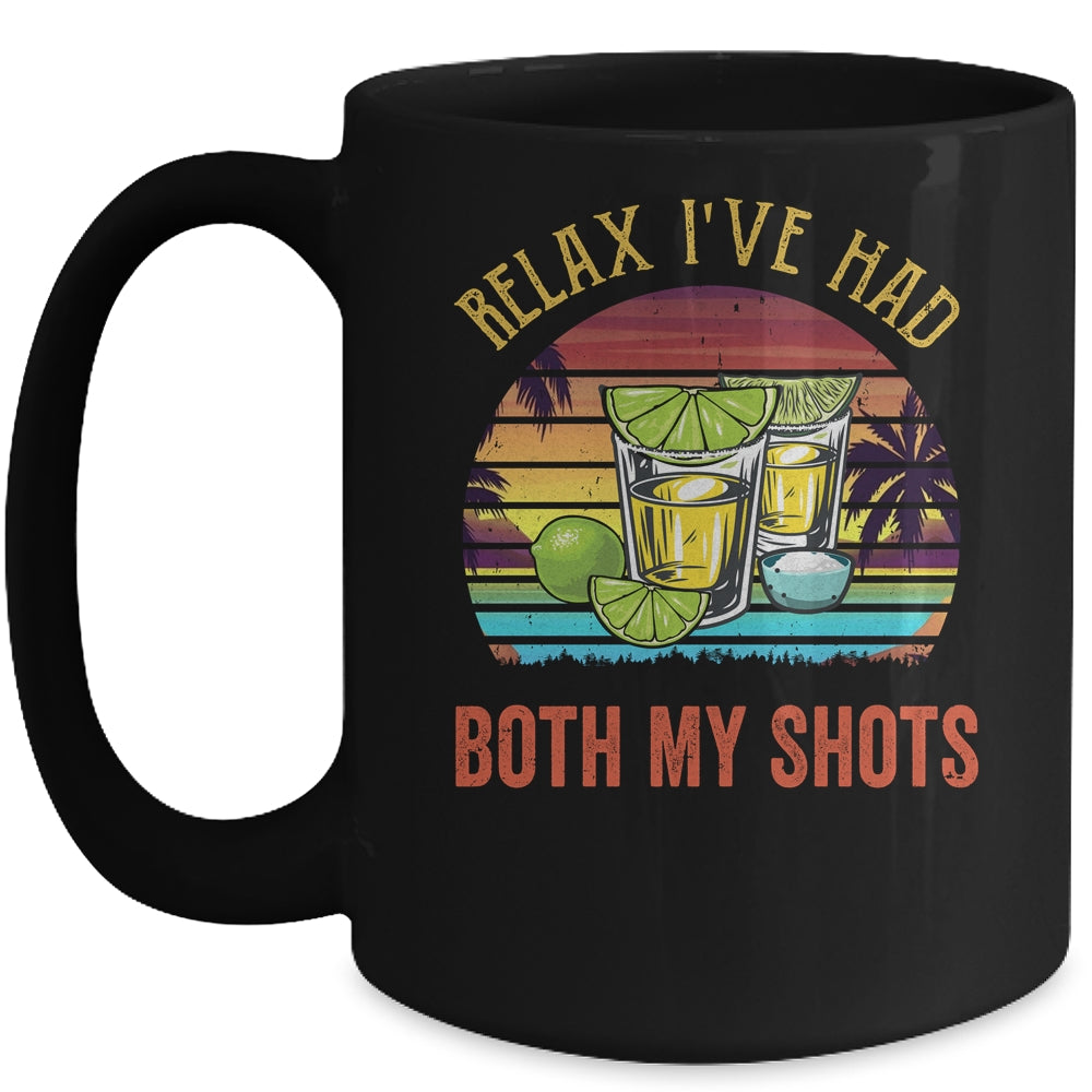 Relax I've Had Both My Shots Funny American Sunset Vintage Mug | siriusteestore