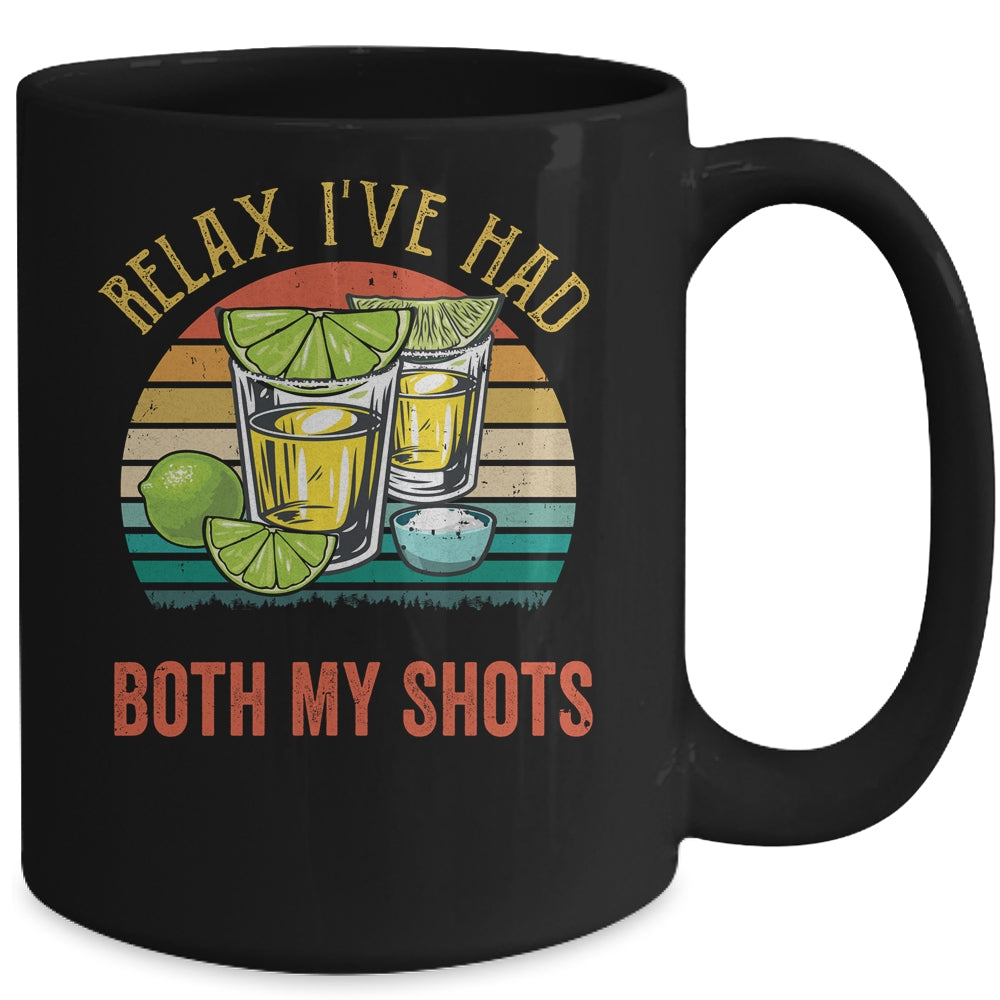 Relax I've Had Both My Shots Funny Drinking Retro Vintage Mug | siriusteestore