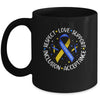 Respect Love Support Acceptance Down Syndrome Awareness Mug | siriusteestore