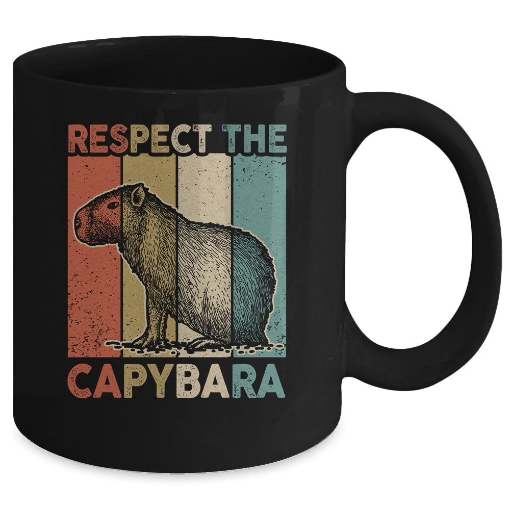 Respect The Capybara Animal Funny Capybara Lover Mug | siriusteestore