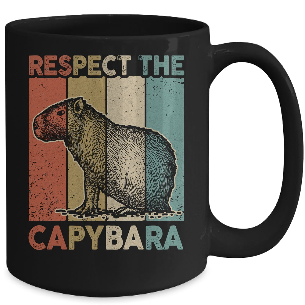 Respect The Capybara Animal Funny Capybara Lover Mug | siriusteestore