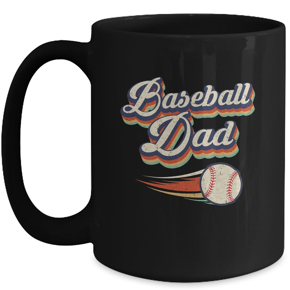 Retro Baseball Dad Funny Vintage Baseball Player Fathers Day Mug | siriusteestore