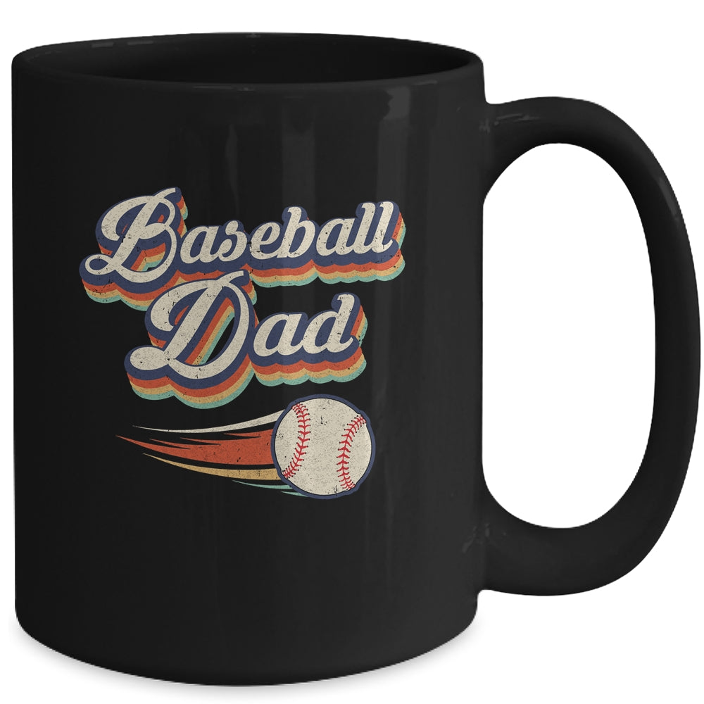 Retro Baseball Dad Funny Vintage Baseball Player Fathers Day Mug | siriusteestore