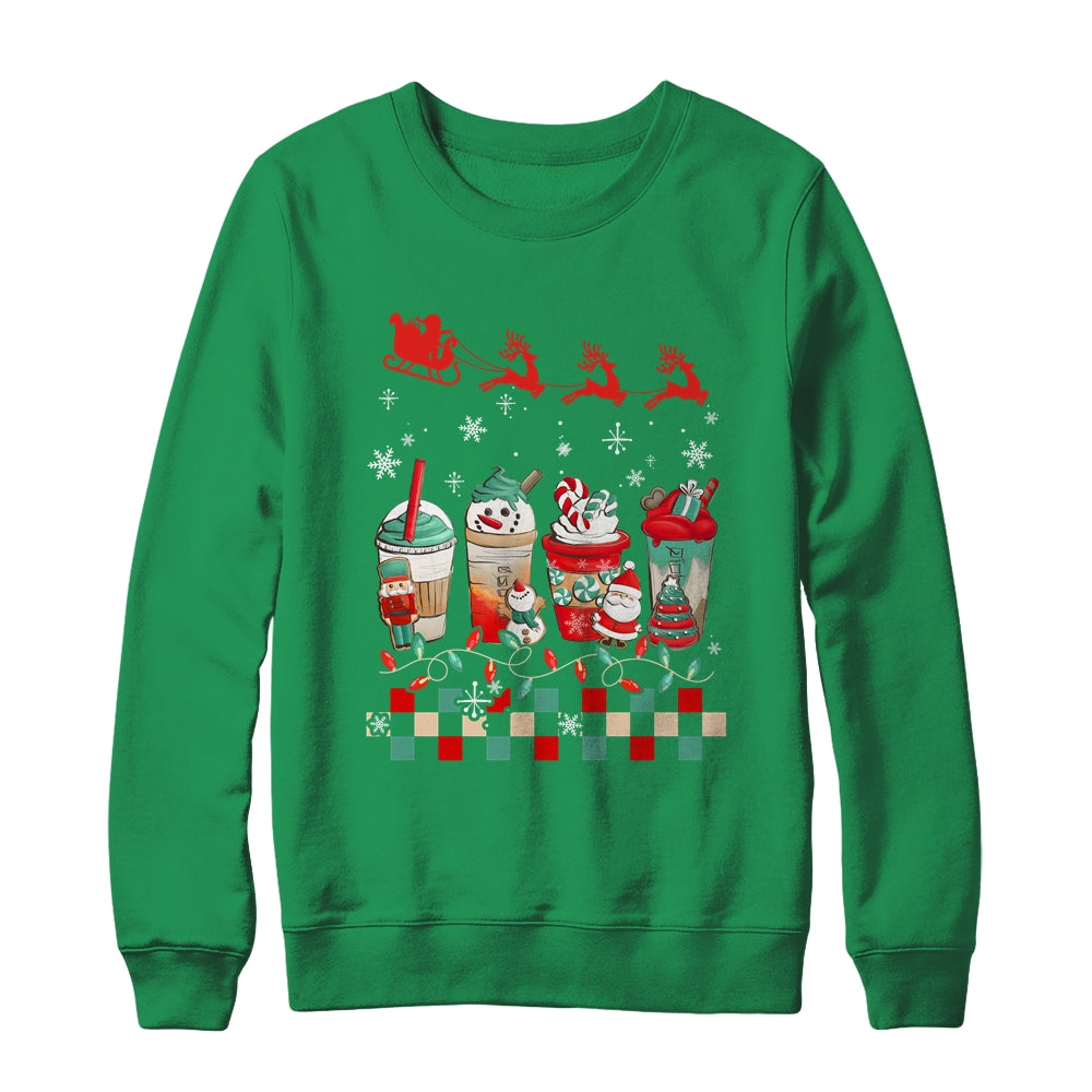 Retro Groovy Christmas Coffee Women Sweets Winter Cozy Xmas Shirt & Sweatshirt | siriusteestore