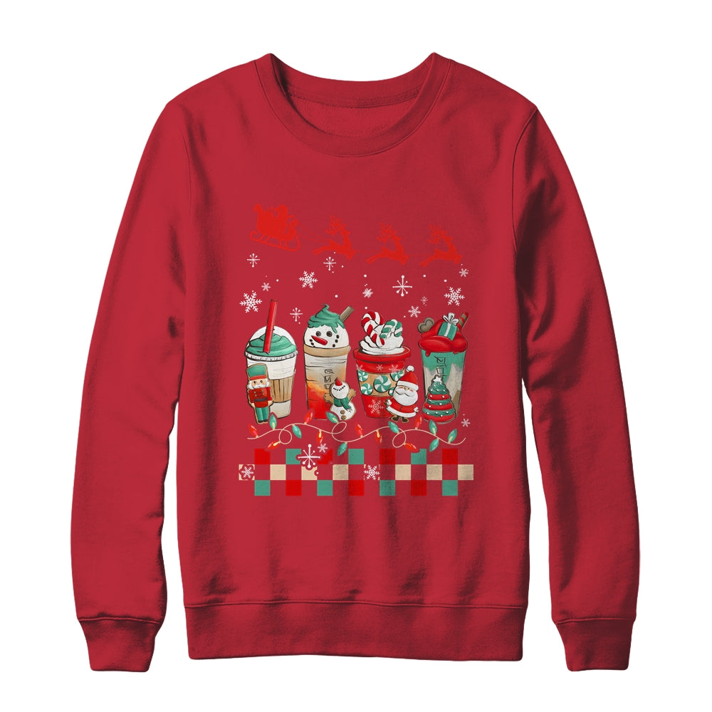 Retro Groovy Christmas Coffee Women Sweets Winter Cozy Xmas Shirt & Sweatshirt | siriusteestore
