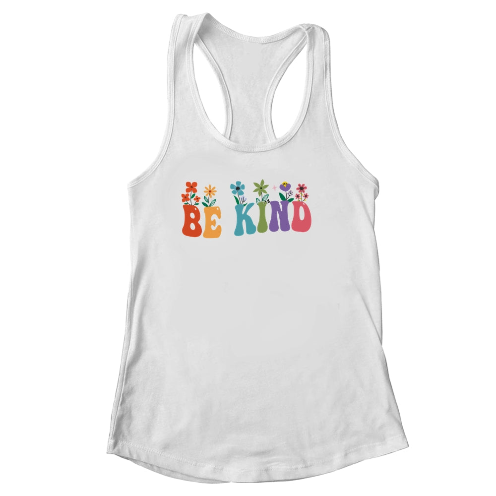 Retro Groovy Flower Be Kind Women Shirt & Tank Top | siriusteestore