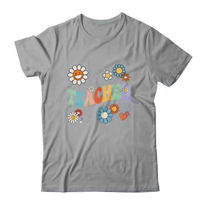 Retro Groovy Flower Teacher For Women Back To School Shirt & Hoodie | siriusteestore