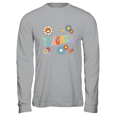 Retro Groovy Flower Teacher For Women Back To School Shirt & Hoodie | siriusteestore