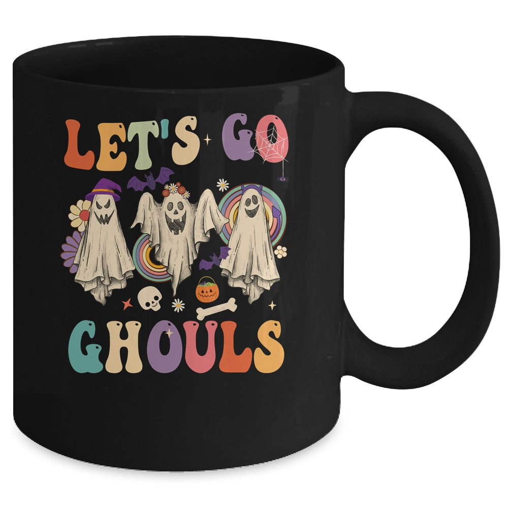 Retro Groovy Lets Go Ghouls Halloween Ghost Outfit Costumes Mug | siriusteestore