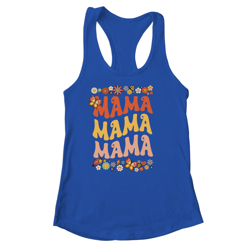 Retro Groovy Mama One Thankful Mama Thanksgiving Mothers Day Shirt & Tank Top | siriusteestore