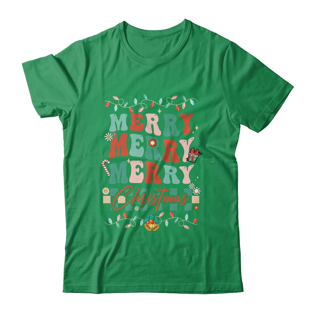 Retro Groovy Merry Christmas Family Matching Xmas Shirt & Sweatshirt | siriusteestore