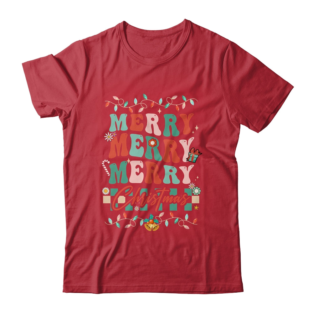 Retro Groovy Merry Christmas Family Matching Xmas Shirt & Sweatshirt | siriusteestore