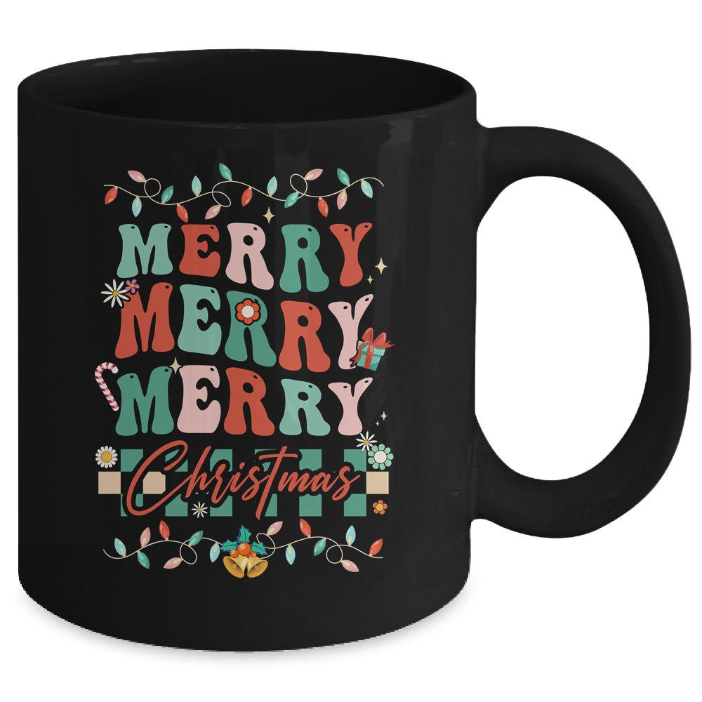 Retro Groovy Merry Christmas Family Matching Xmas Mug | siriusteestore