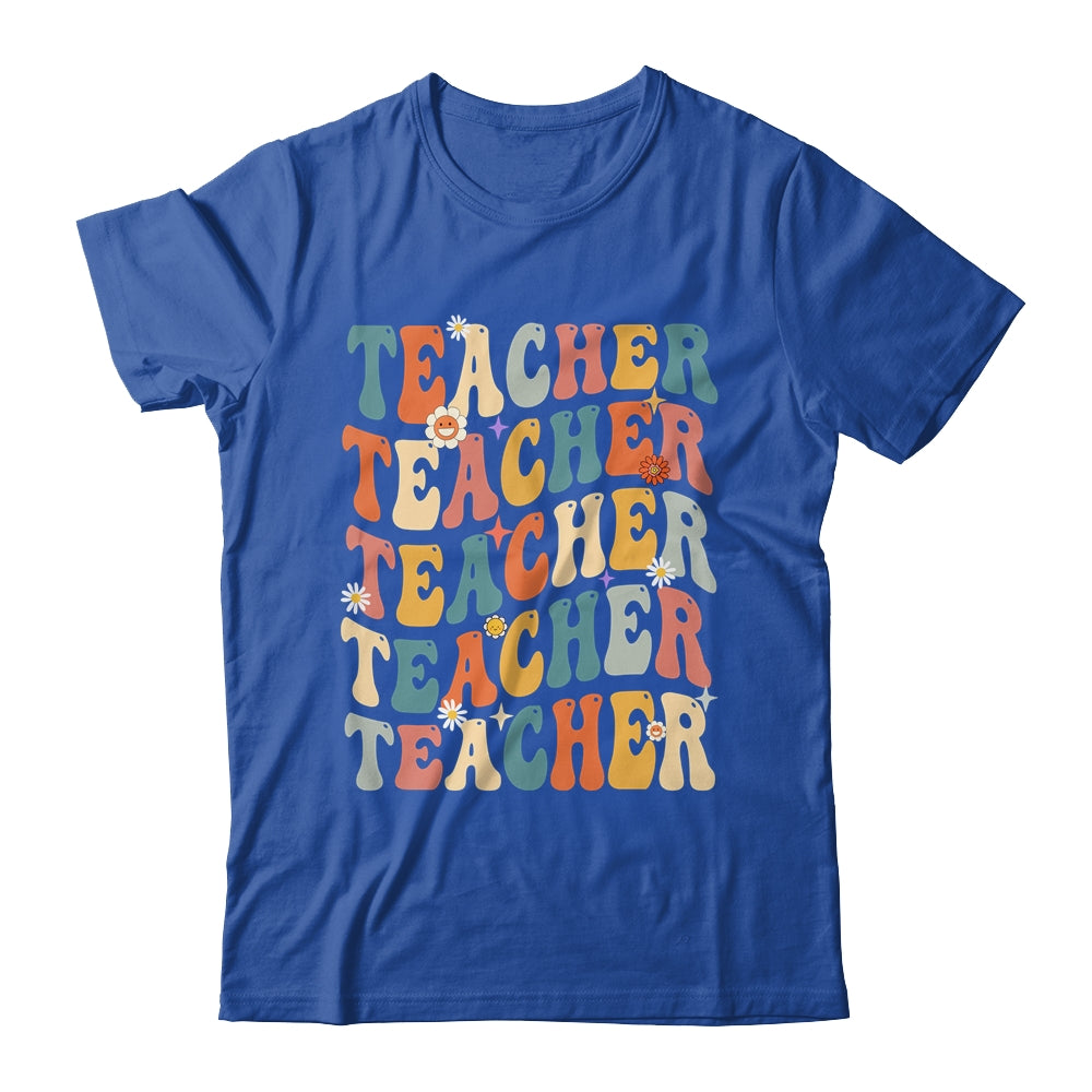 Retro Groovy Teacher Inspirational Happy Back to School Shirt & Hoodie | siriusteestore