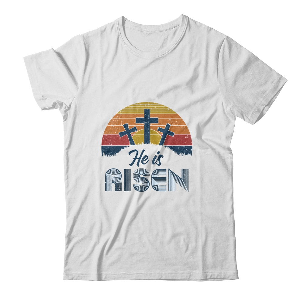 Retro He Is Risen Christian Jesus Christ Religious Easter Shirt & Hoodie | siriusteestore