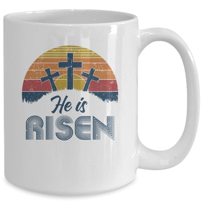 Retro He Is Risen Christian Jesus Christ Religious Easter Mug | siriusteestore