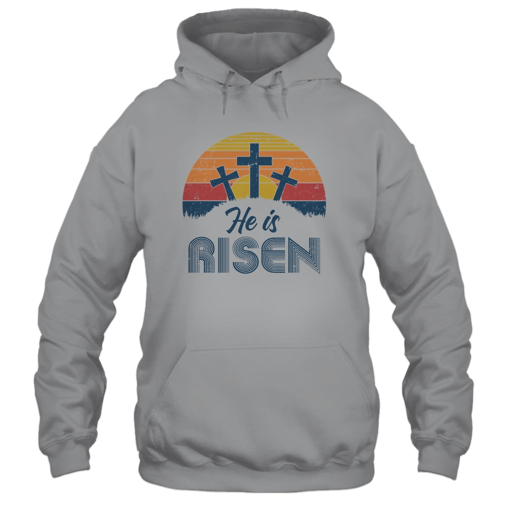 Retro He Is Risen Christian Jesus Christ Religious Easter Shirt & Hoodie | siriusteestore