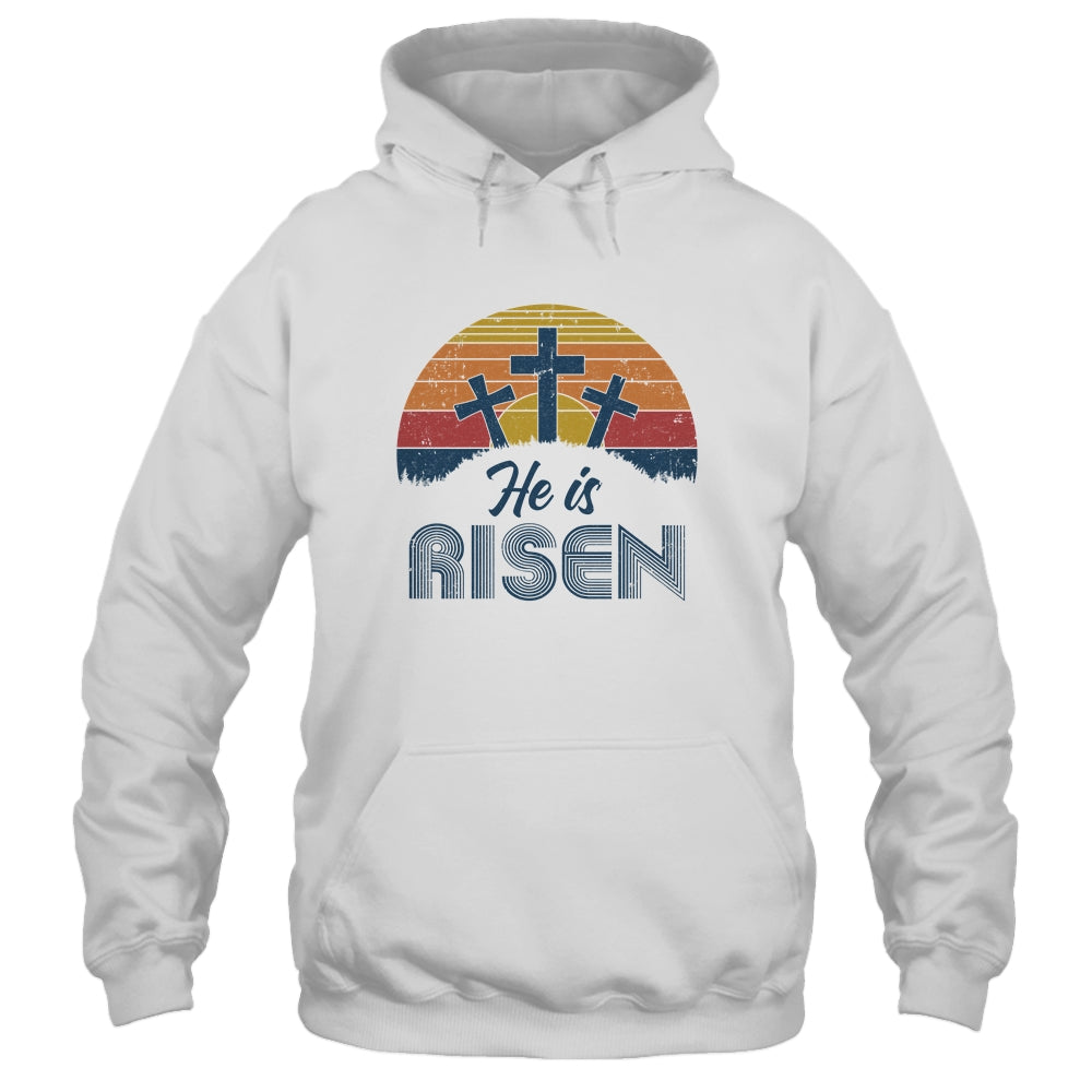Retro He Is Risen Christian Jesus Christ Religious Easter Shirt & Hoodie | siriusteestore