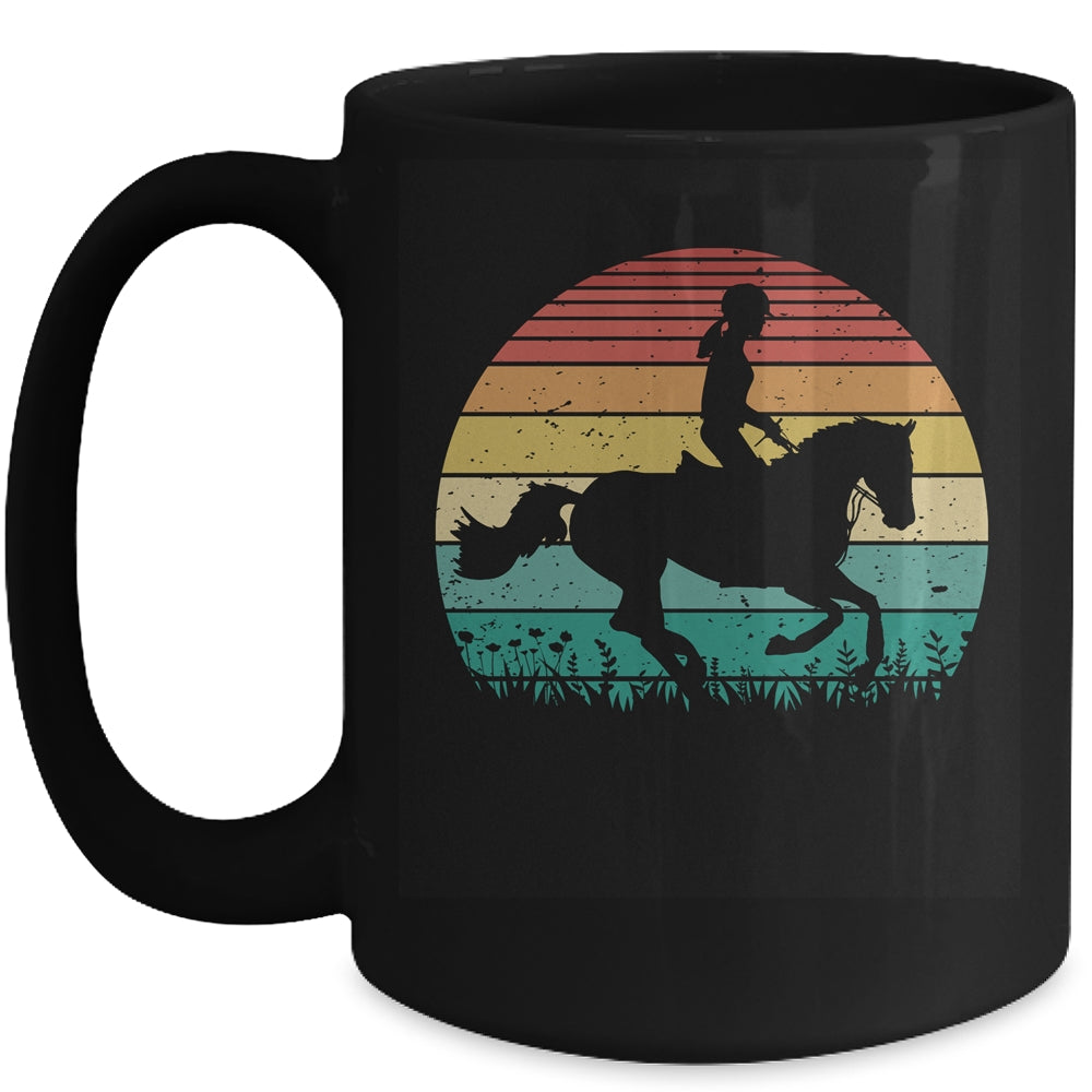 Retro Horse Lover Horseback Riding Cowgirl Western Mug | siriusteestore