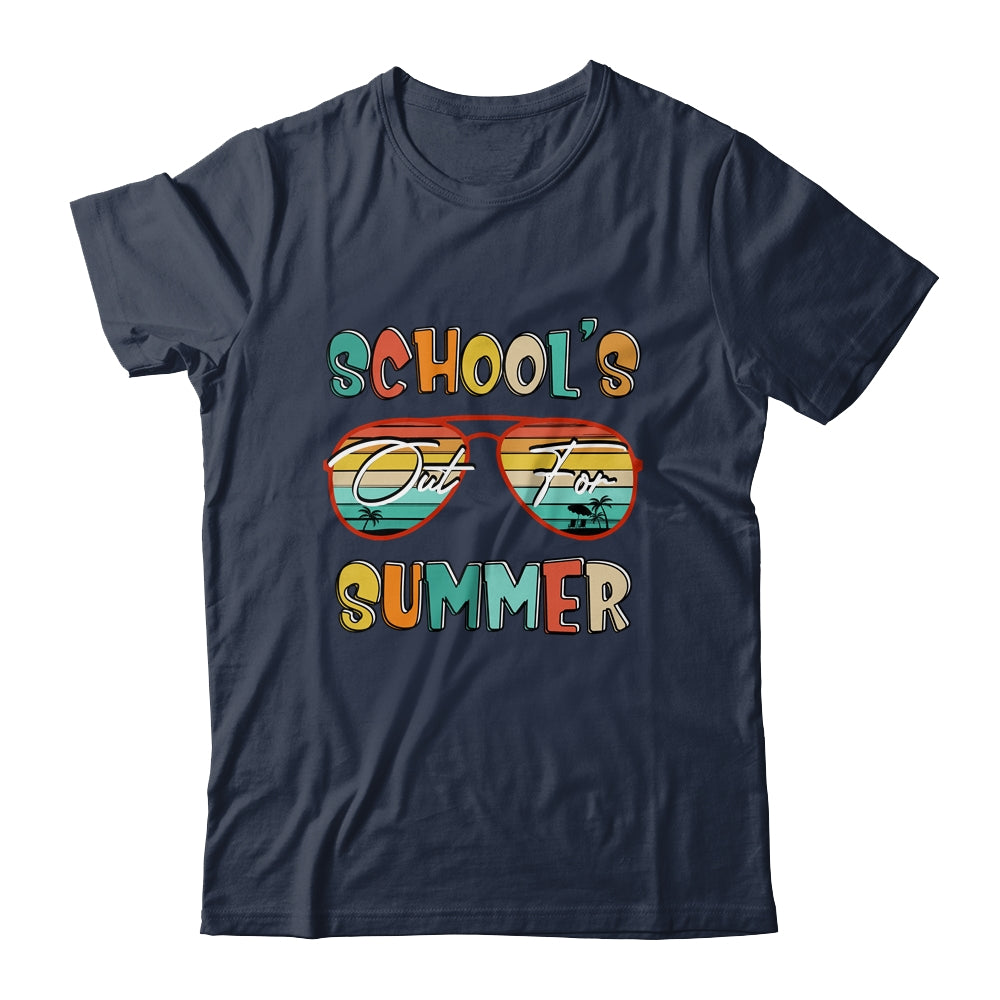 Retro Last Day Of School Schools Out For Summer Teacher Shirt & Hoodie | siriusteestore