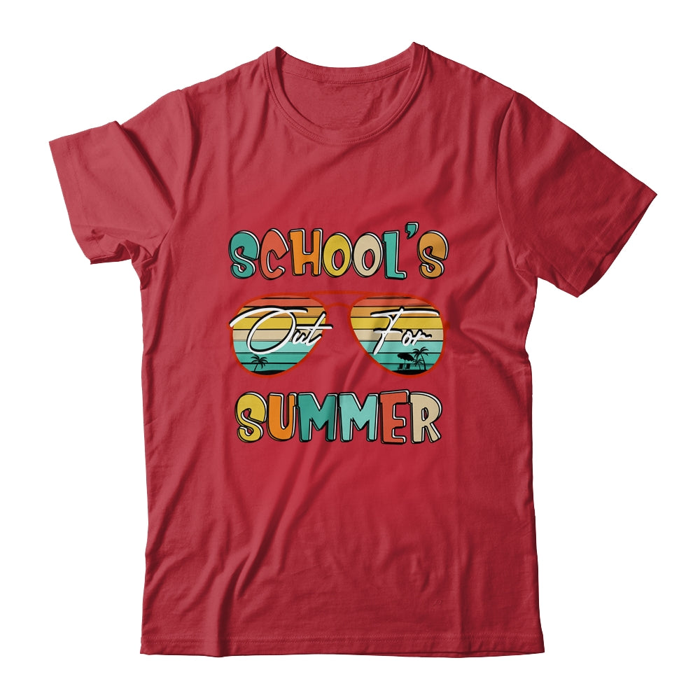 Retro Last Day Of School Schools Out For Summer Teacher Shirt & Hoodie | siriusteestore