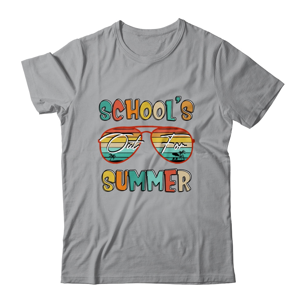 Retro Last Day Of School Schools Out For Summer Teacher Shirt & Hoodie | siriusteestore