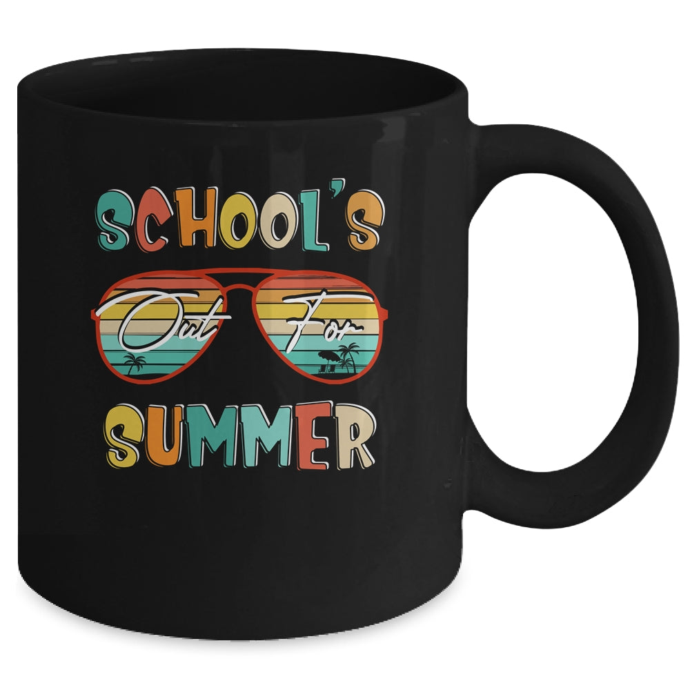 Retro Last Day Of School Schools Out For Summer Teacher Mug | siriusteestore
