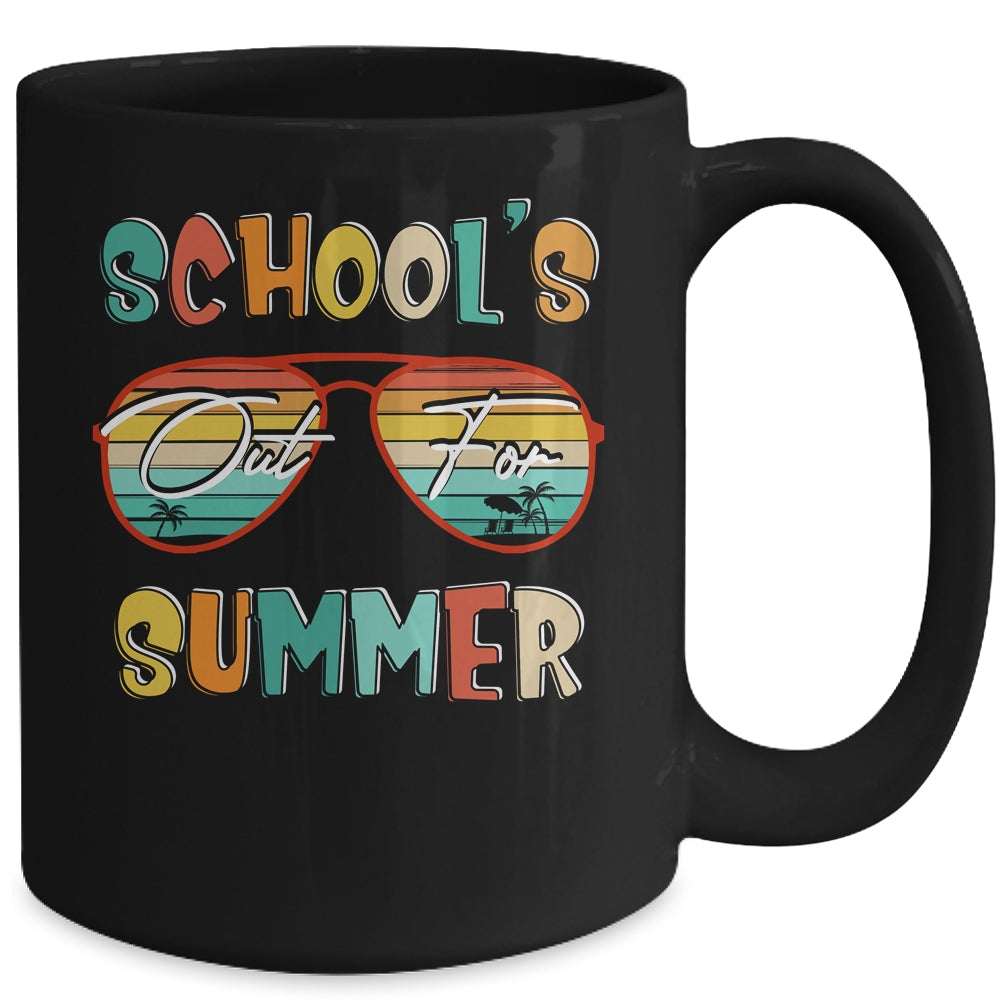 Retro Last Day Of School Schools Out For Summer Teacher Mug | siriusteestore