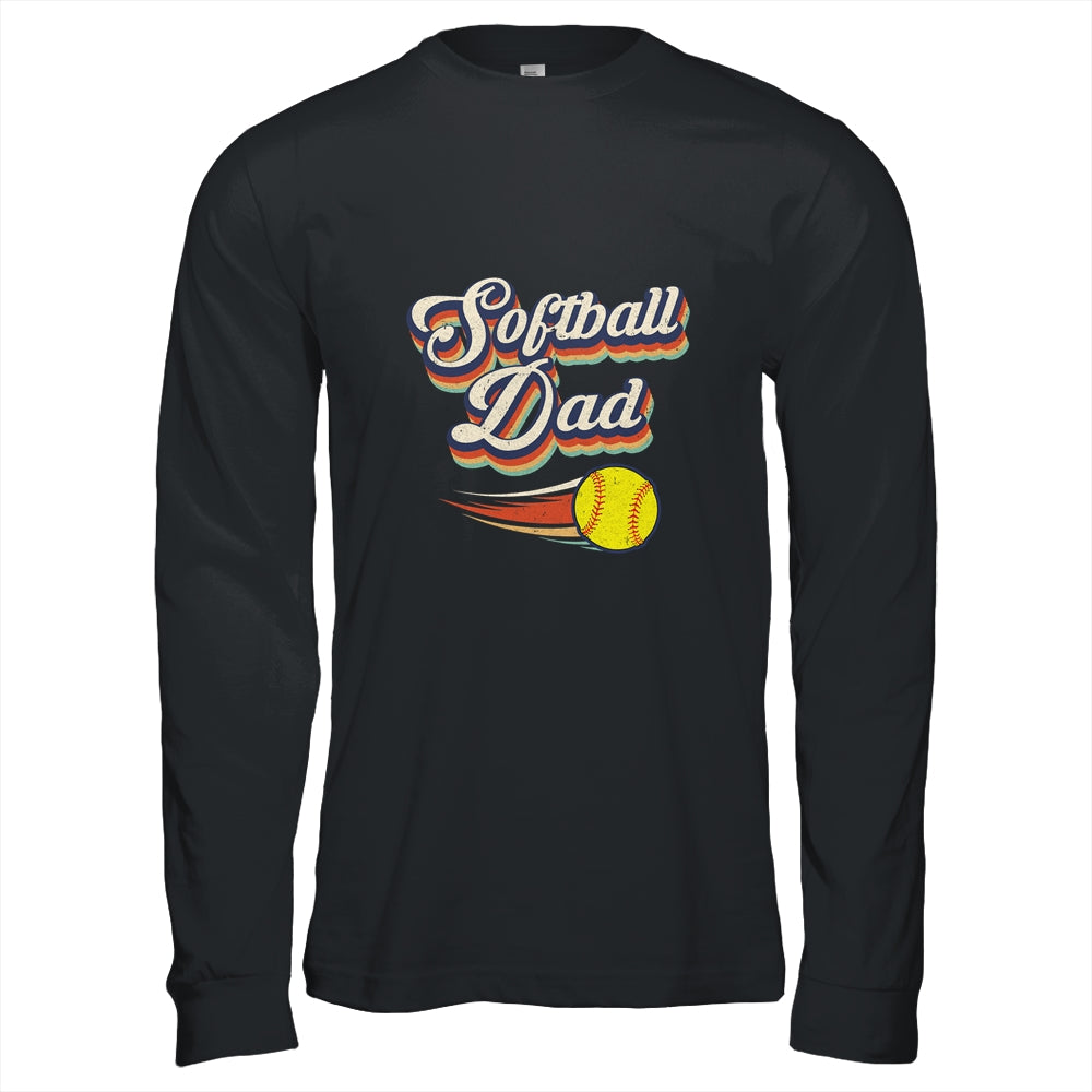 Retro Softball Dad Funny Vintage Softball Dad Father's Day Shirt & Hoodie | siriusteestore