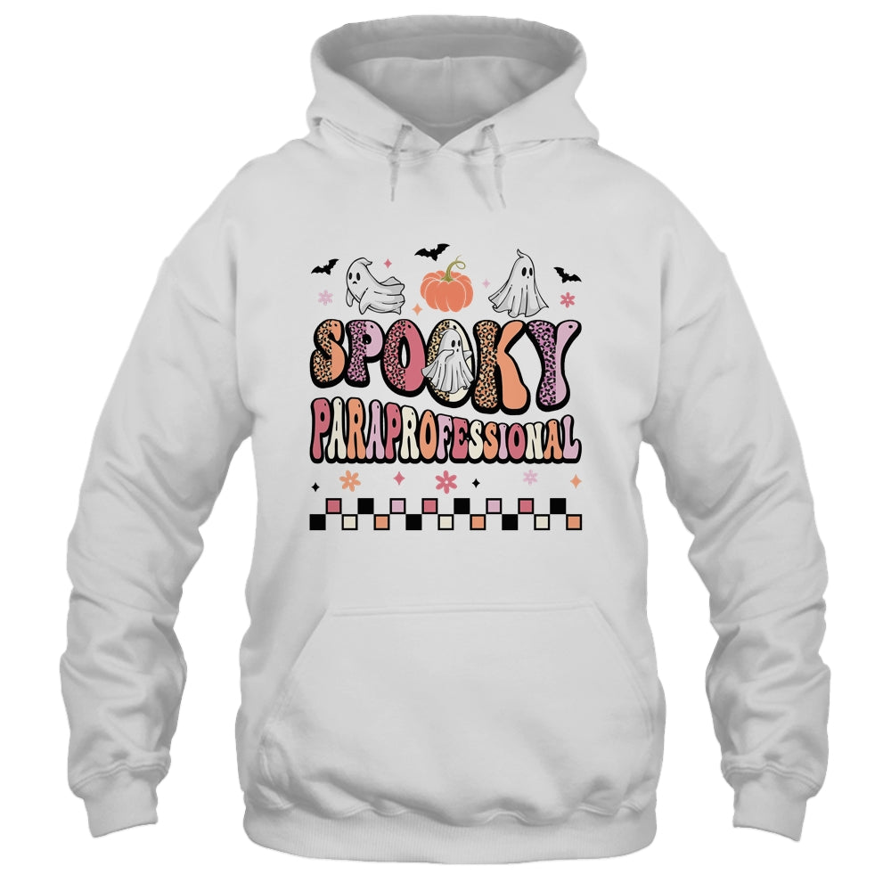Retro Spooky Paraprofessional Cute Ghost Teacher Halloween Shirt & Hoodie | siriusteestore