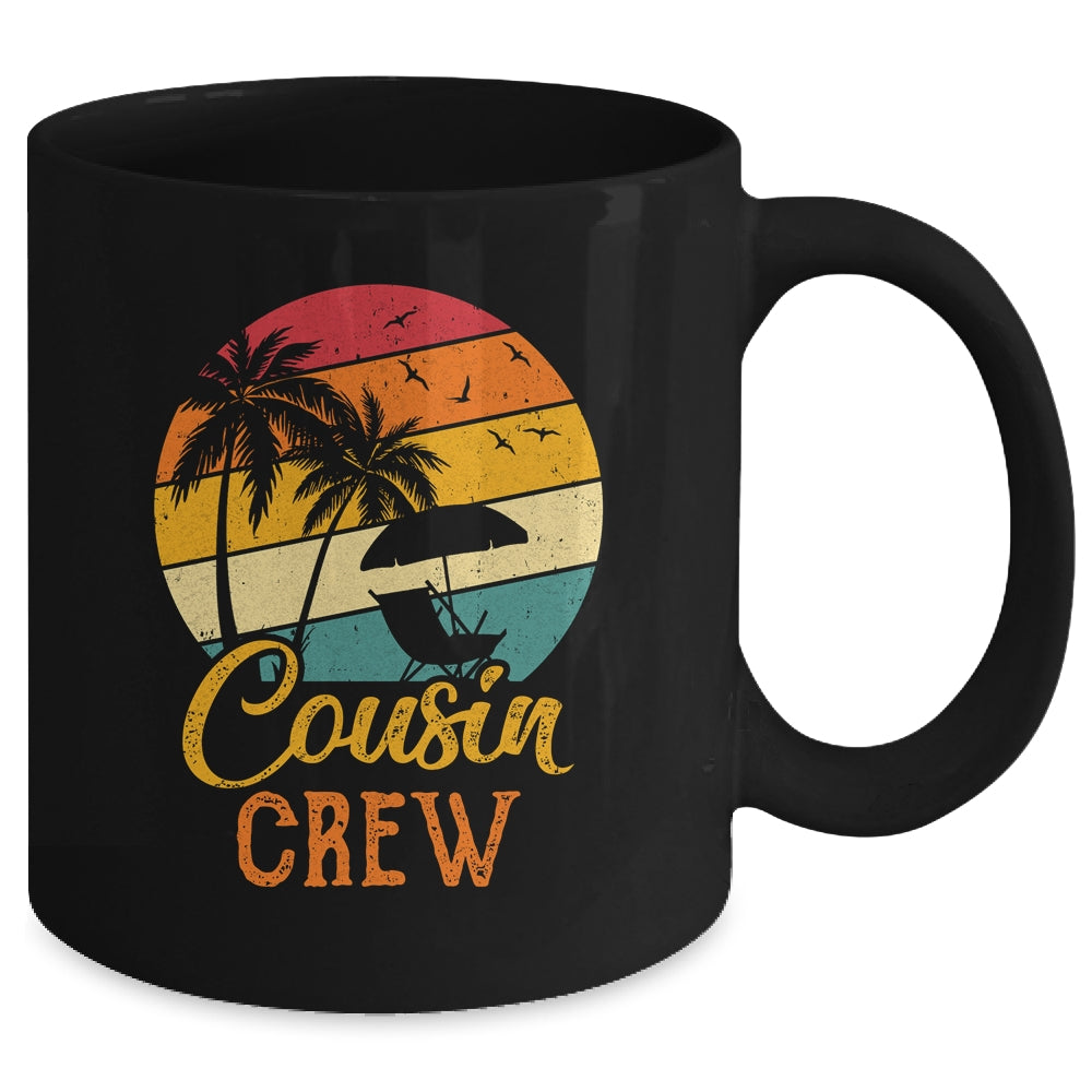 Retro Summer Family Vacation Vintage Beach Cousin Crew Mug | siriusteestore
