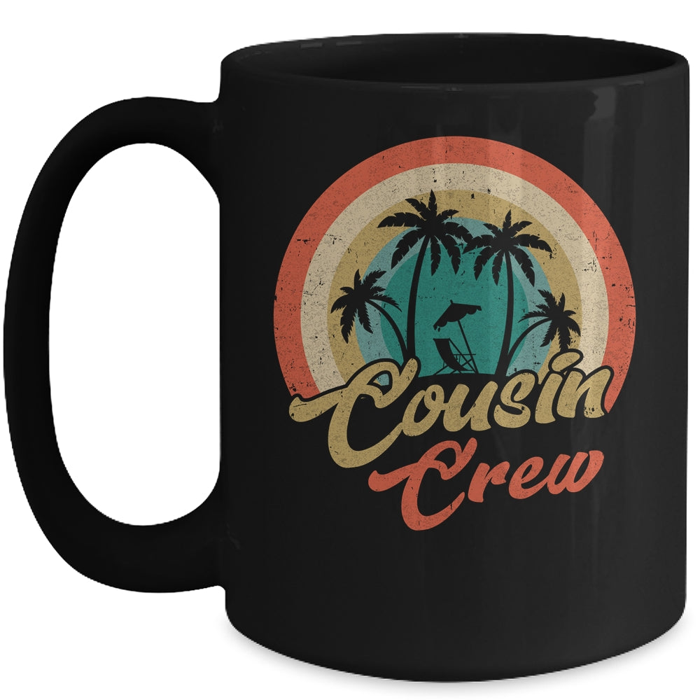 Retro Summer Family Vacation Vintage Rainbow Cousin Crew Mug | siriusteestore