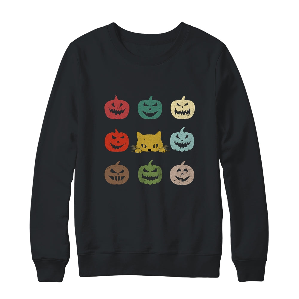 Retro Vintage Cat Pumpkin Halloween Costume Shirt & Sweatshirt | siriusteestore