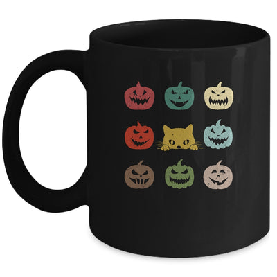 Retro Vintage Cat Pumpkin Halloween Costume Mug | siriusteestore