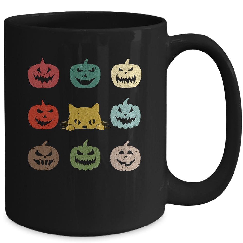 Retro Vintage Cat Pumpkin Halloween Costume Mug | siriusteestore