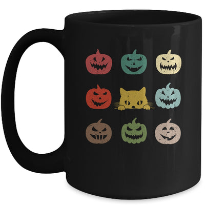 Retro Vintage Cat Pumpkin Halloween Costume Mug | siriusteestore