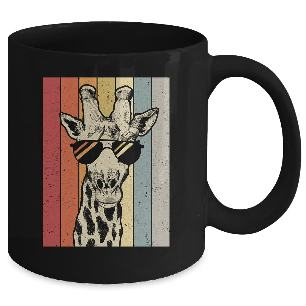 Retro Vintage Giraffe Sunglasses Funny Animal Lover Mug | siriusteestore