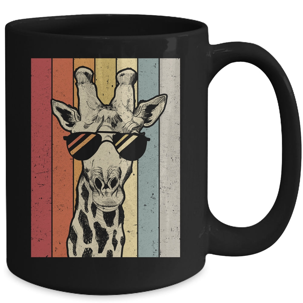 Retro Vintage Giraffe Sunglasses Funny Animal Lover Mug | siriusteestore