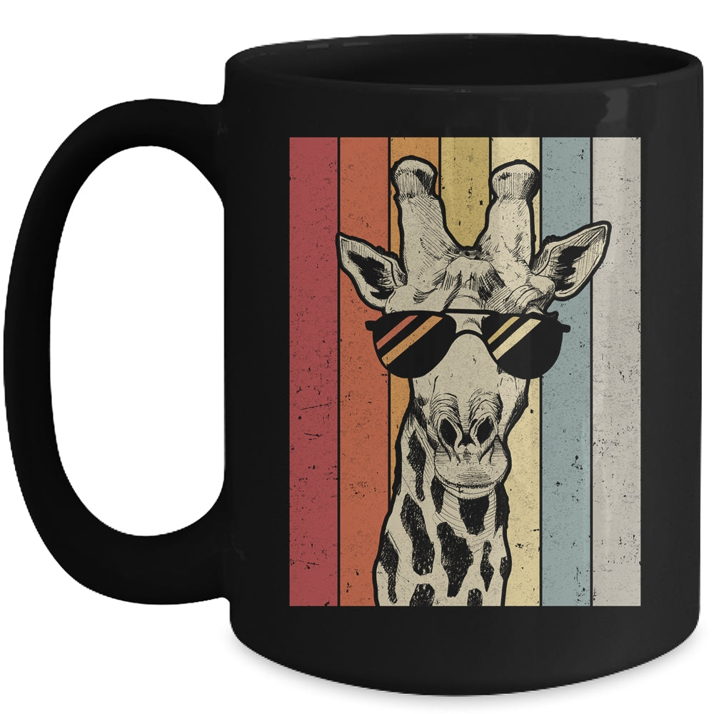 Retro Vintage Giraffe Sunglasses Funny Animal Lover Mug | siriusteestore