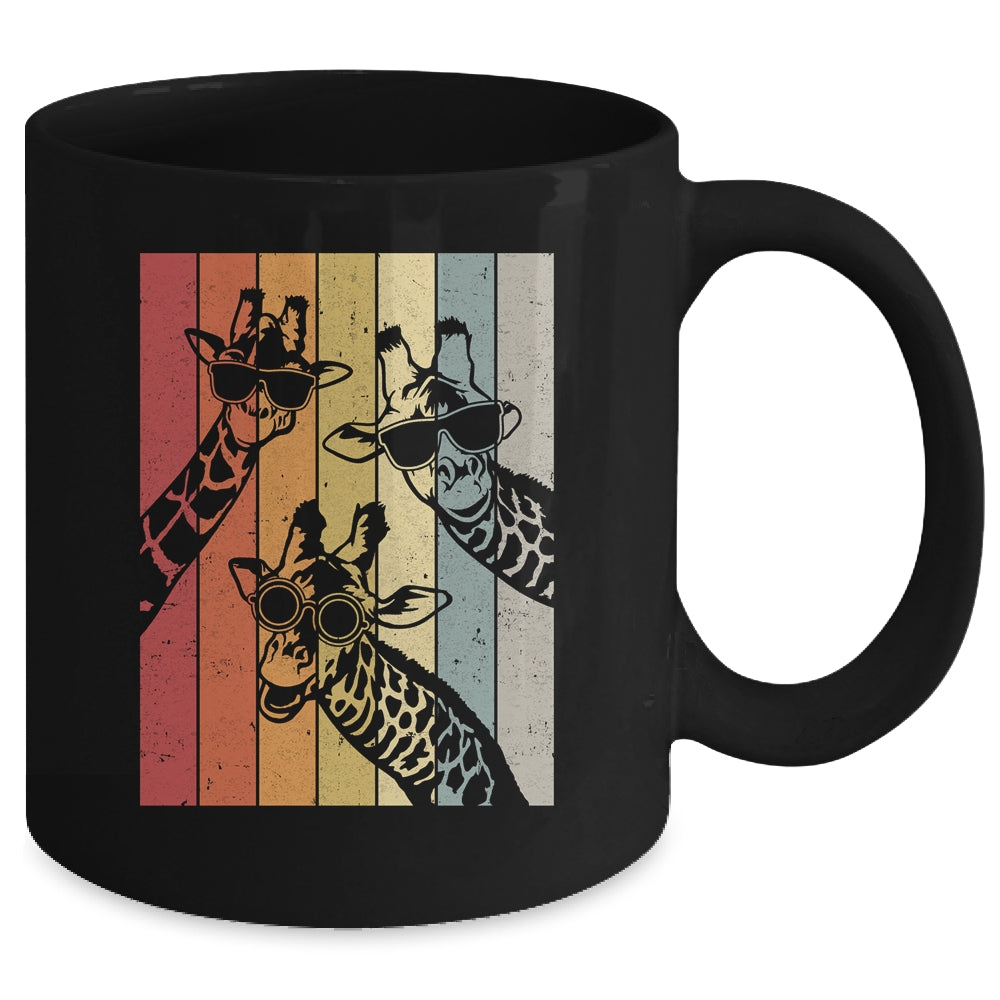 Retro Vintage Giraffe Sunglasses Lover Funny Animal Mug | siriusteestore