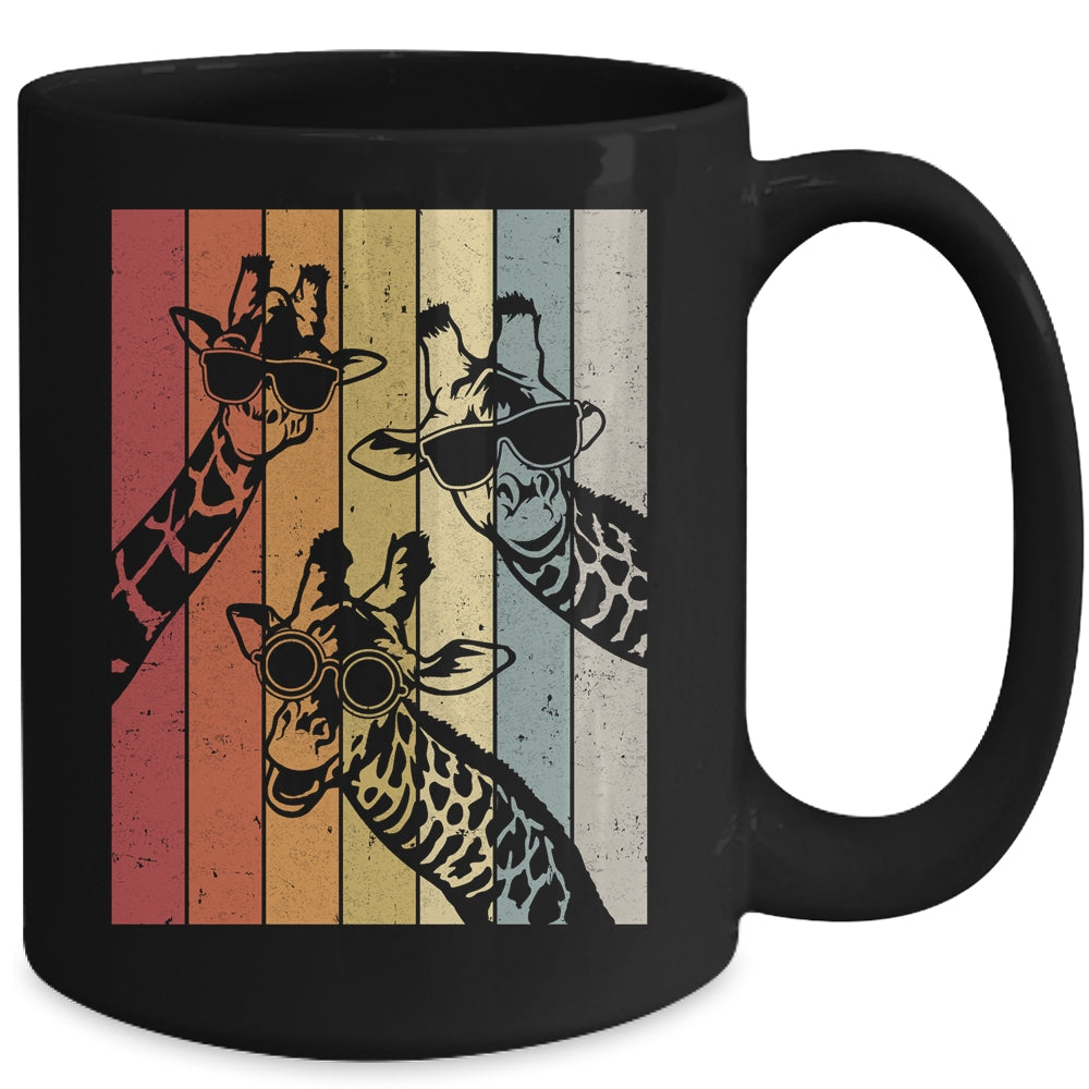 Retro Vintage Giraffe Sunglasses Lover Funny Animal Mug | siriusteestore