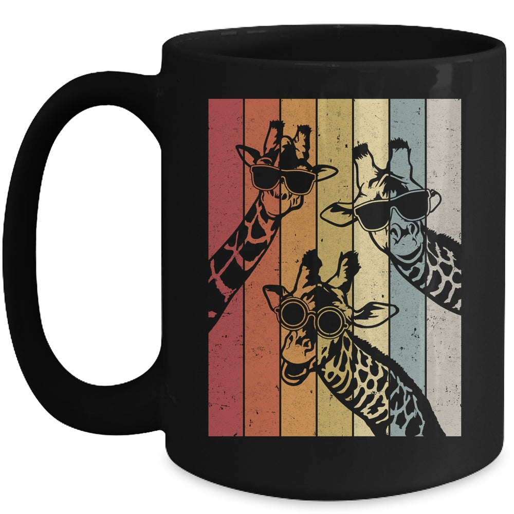 Retro Vintage Giraffe Sunglasses Lover Funny Animal Mug | siriusteestore