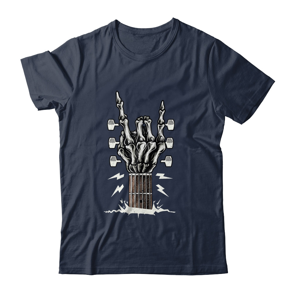 Rock On Hand Guitar Roll Skeleton Hand Music Lovers Shirt & Hoodie | siriusteestore