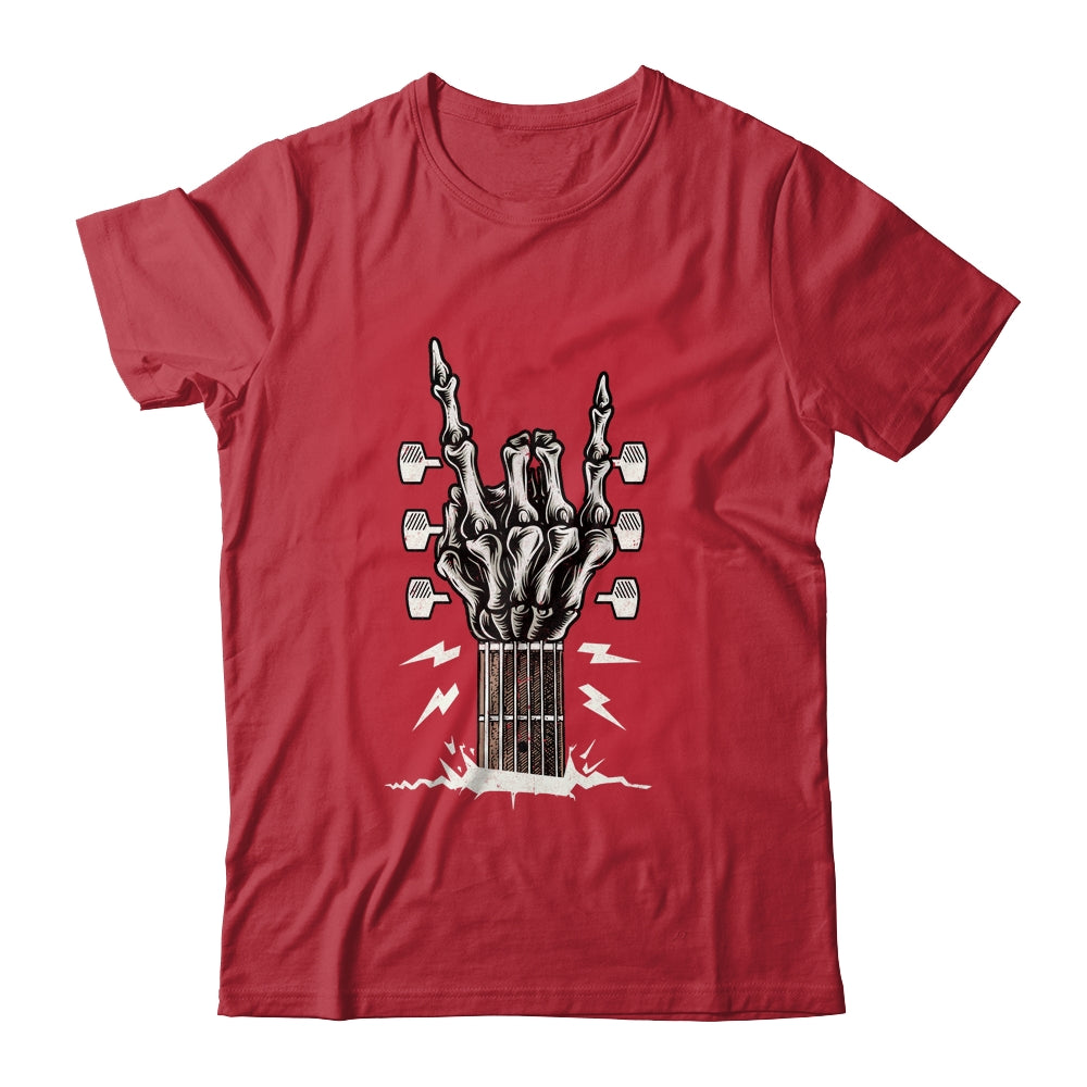 Rock On Hand Guitar Roll Skeleton Hand Music Lovers Shirt & Hoodie | siriusteestore