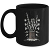 Rock On Hand Guitar Roll Skeleton Hand Music Lovers Mug | siriusteestore