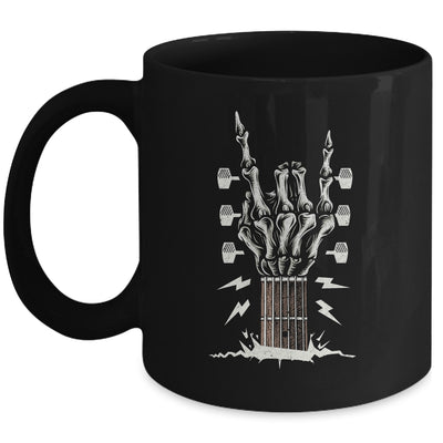 Rock On Hand Guitar Roll Skeleton Hand Music Lovers Mug | siriusteestore