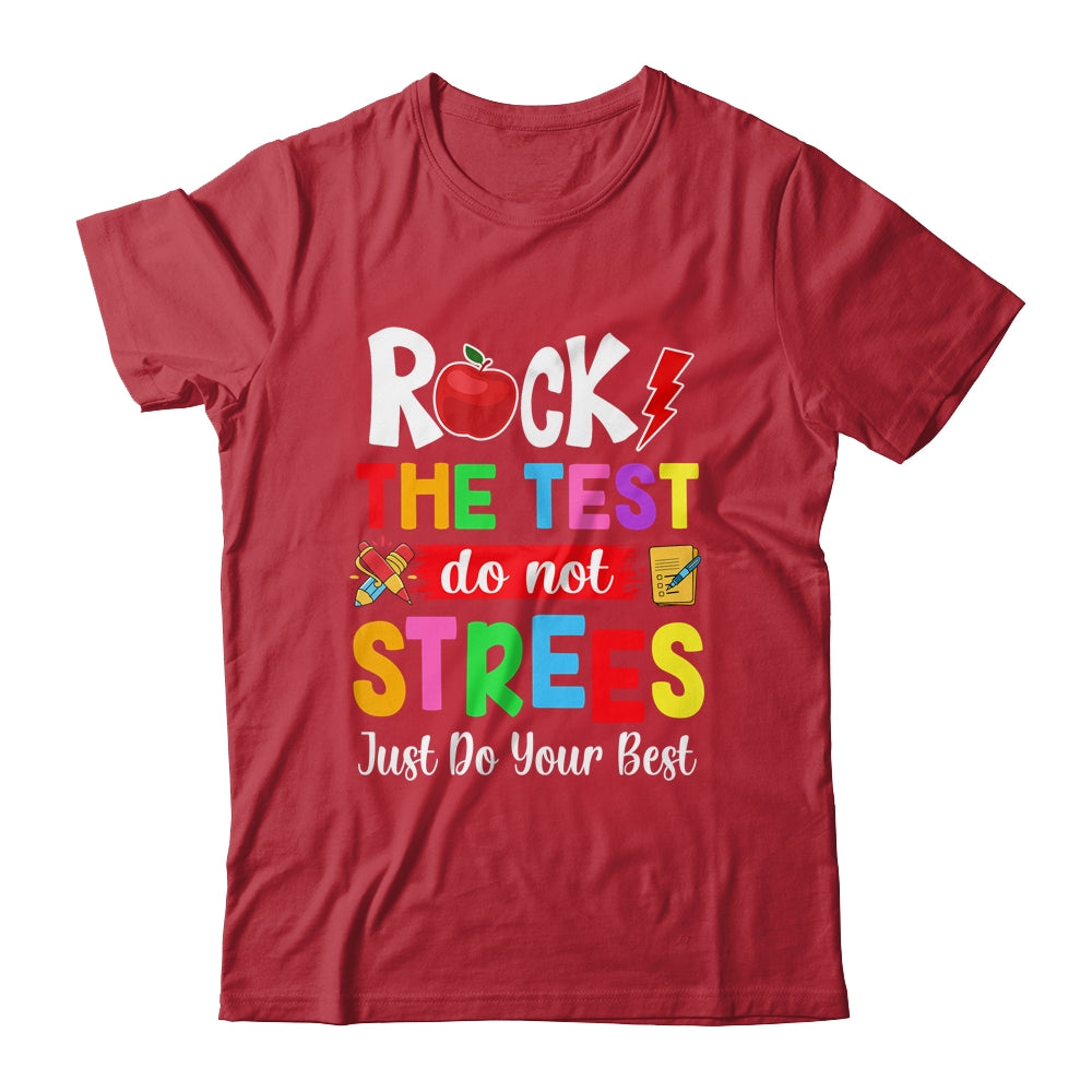 Rock The Test Teacher Test Day Testing Day Funny Teacher Shirt & Hoodie | siriusteestore